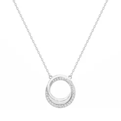Collier Femme Cercles entrelacés EDORA ARGENT 925/1000 et Oxydes
