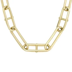 Collier Femme Chaine FOSSIL Heritage D-Link Acier Doré JF04102710