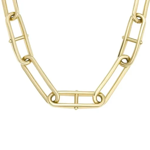 Collier Femme Chaine FOSSIL Heritage D-Link Acier Doré JF04102710