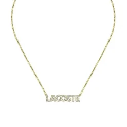 Collier Femme 41CM LACOSTE SCRIPT Acier Doré