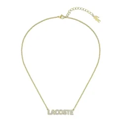 Collier Femme 41CM LACOSTE SCRIPT Acier Doré