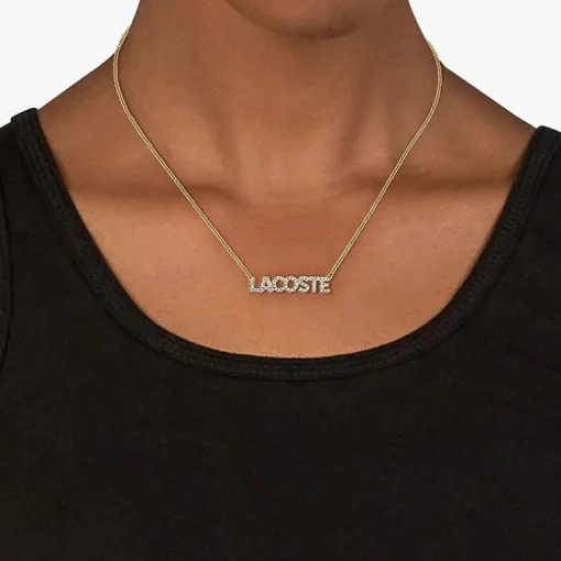 Collier Femme 41CM LACOSTE SCRIPT Acier Doré