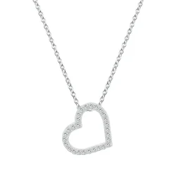 Collier Femme Coeur ARGENT 925/1000 et Oxydes