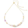 Collier Femme COEUR DE LION GEOCUBE PRECIOUS & SLIDER CLOSURE MULTICOLORE PASTEL Acier inoxydable