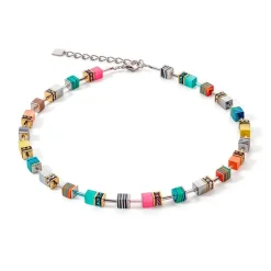 Collier Femme COEUR DE LION GEOCUBE CANDY MULTICOLOUR SPRING Acier inoxydable