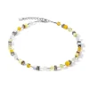 Collier Femme COEUR DE LION GEOCUBE® ICONIC JOYFUL COLOURS JAUNE Acier Inoxydable