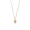 Collier Femme COEUR DE LION SMALL GUARDIAN BLANC Acier Doré