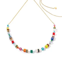 Collier Femme COEUR DE LION GEOCUBE® ICONIC NATURE CHAIN DOPAMIN Acier Doré