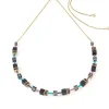 Collier Femme COEUR DE LION GEOCUBE® ICONIC NATURE CHAIN NOIR MULTICOLORE Acier Doré