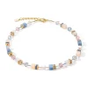 Collier Femme COEUR DE LION GEOCUBE ICONIC PRECIOUS BLEU CLAIR Acier inoxydable