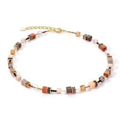 Collier Femme COEUR DE LION GEOCUBE ICONIC PRECIOUS BRUN Acier inoxydable