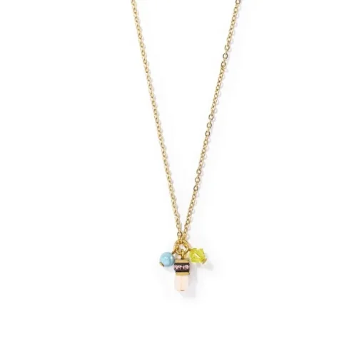 Collier Femme COEUR DE LION SMALL GUARDIAN PASTEL Acier Doré