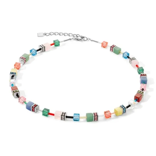 Collier Femme COEUR DE LION GEOCUBE ICONIC PRECIOUS MULTICOLOUR DELIGHT Acier inoxydable