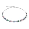 Collier Femme COEUR DE LION CUBE STORY COLOUR COUPLE HÉMATITE VINTAGE Acier inoxydable