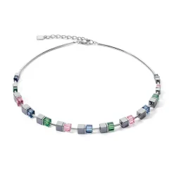 Collier Femme COEUR DE LION CUBE STORY COLOUR COUPLE HÉMATITE VINTAGE Acier inoxydable