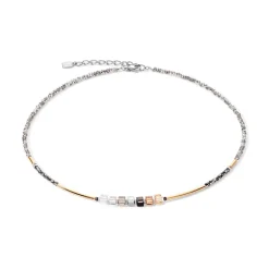 Collier Femme COEUR DE LION CUBE STORY MINIMALISTIC SPARKLING GRIS Acier inoxydable