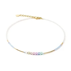 Collier Femme COEUR DE LION CUBE STORY MINIMALISTIC SPARKLING MULTICOLOR Acier inoxydable