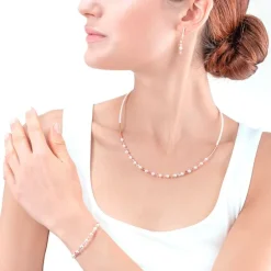 Collier Femme COEUR DE LION PRINCESS PEARLS ROSE CLAIR Acier inoxydable