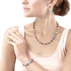 Collier Femme COEUR DE LION GEOCUBE CANDY MULTICOLOUR SPRING Acier inoxydable