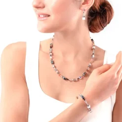 Collier Femme COEUR DE LION GEOCUBE ICONIC MONOCHROME PECHE Acier inoxydable