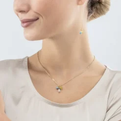 Collier Femme COEUR DE LION SMALL GUARDIAN PASTEL Acier Doré