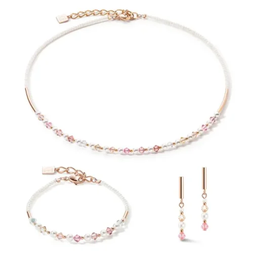 Collier Femme COEUR DE LION PRINCESS PEARLS ROSE CLAIR Acier inoxydable