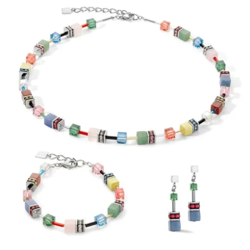 Collier Femme COEUR DE LION GEOCUBE ICONIC PRECIOUS MULTICOLOUR DELIGHT Acier inoxydable