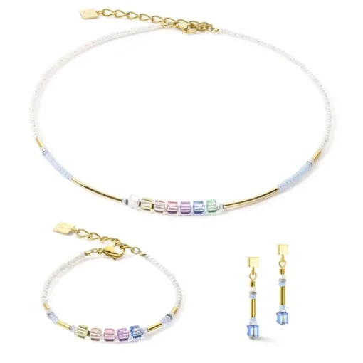 Collier Femme COEUR DE LION CUBE STORY MINIMALISTIC SPARKLING MULTICOLOR Acier inoxydable