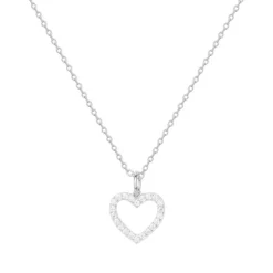 Collier Femme Coeur EDORA ARGENT 925/1000 et Oxydes