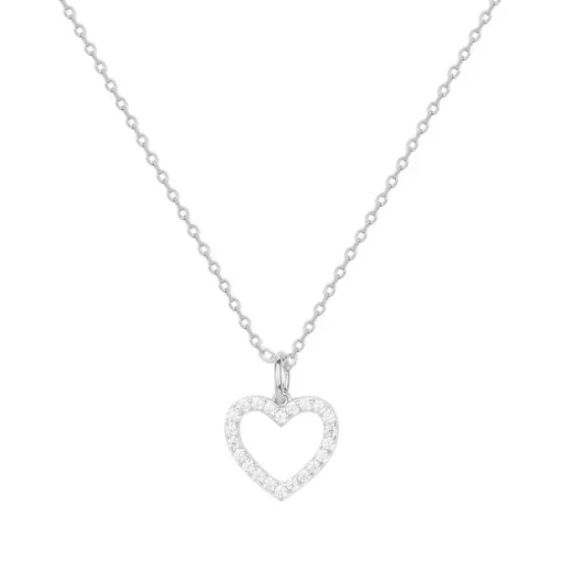 Collier Femme Coeur EDORA ARGENT 925/1000 et Oxydes