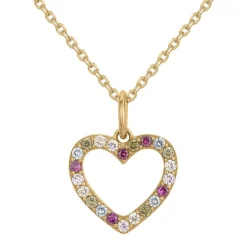 Collier Femme Coeur EDORA PLAQUE OR et Oxydes EDO66700090