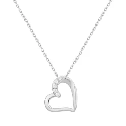 Collier Femme Coeur EDORA ARGENT 925/1000 et Oxydes