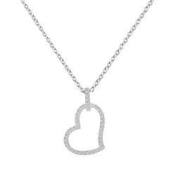 Collier Femme coeur EDORA ARGENT 925/1000 et Oxydes