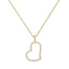 Collier femme coeur EDORA PLAQUE OR et oxydes