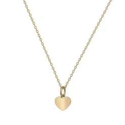 Collier Femme Coeur PLAQUE OR Jaune
