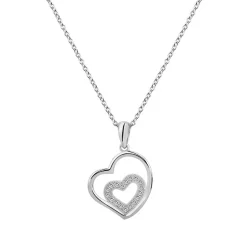 Collier Femme Coeurs ARGENT 925/1000 et Oxydes