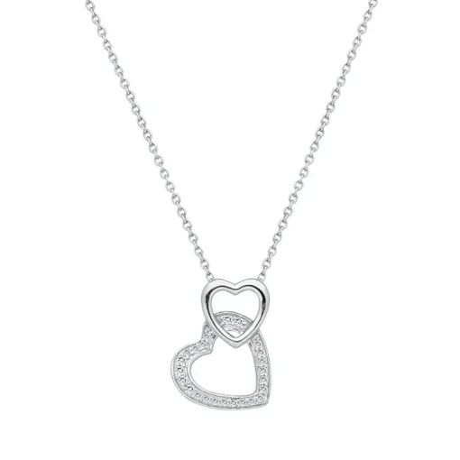 Collier Femme Coeurs ARGENT 925/1000 et Oxydes