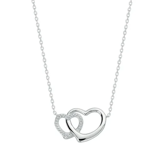 Collier Femme Coeurs ARGENT 925/1000 et Oxydes