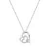Collier Femme Coeurs ARGENT 925/1000 et Oxydes