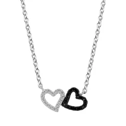 Collier Femme Coeurs ARGENT 925/1000 et Oxydes