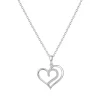 Collier Femme Coeurs ARGENT 925/1000 et Oxydes
