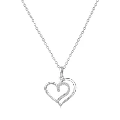 Collier Femme Coeurs ARGENT 925/1000 et Oxydes