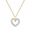 Collier Femme Coeurs OR 375/1000 Bicolore et Oxydes