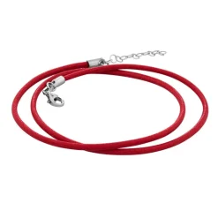 Collier Femme Cordon Huilé UNA STORIA Rouge