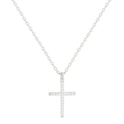 Collier Femme Croix EDORA ARGENT 925/1000 Argenté et Oxydes 60700021
