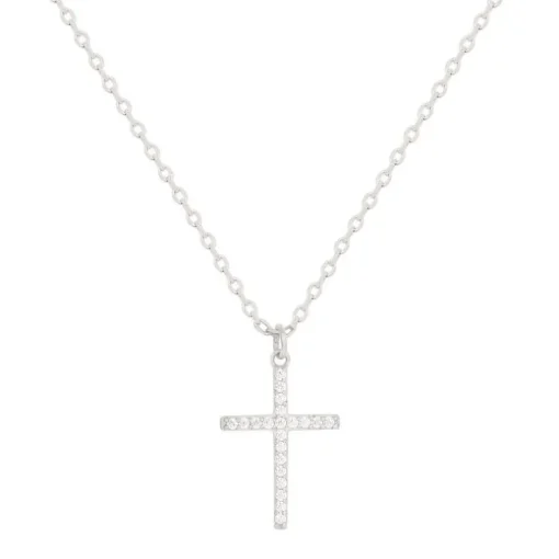 Collier Femme Croix EDORA ARGENT 925/1000 Argenté et Oxydes 60700021
