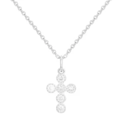 Collier Femme Croix EDORA ARGENT 925/1000 Argenté et Oxydes 60700028