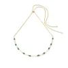 Collier Femme CŒUR DE LION HARMONY Acier Doré Perles d'Eau Douce Et Malachite