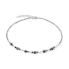 Collier Femme CŒUR DE LION PRINCESS SHAPE MIX NOIR-BLANC Acier Inoxydable