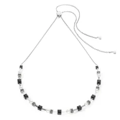 Collier Femme CŒUR DE LION MYSTERIOUS CUBES & PEARLS NOIR Acier Inoxydable
